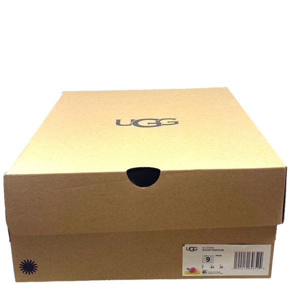 UGG Fluff Yeah Slide - UggPride Rainbow Yellow, US Women's 9 - Picture 7 of 11